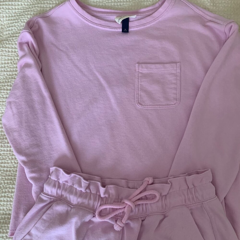 Universal Thread  French Terry Cloth Jogger Set Light Pink Medium